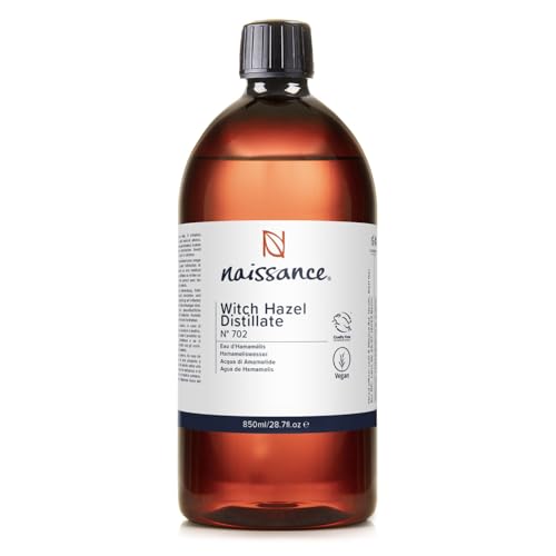 Naissance Hamameliswasser Destillat Witch Hazel (Nr. 702) 850ml - Rein, Natürlich, Tierversuchsfrei, Vegan - Reinigend und Straffend