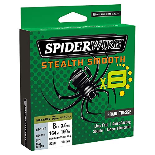 Spiderwire Geflecht Stealth Smooth 8 Stränge 300 m Moss Green – 0,11 mm – 10,3 kg – 15595