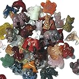 Maulwurf - Geschenke aus der Natur Mischpack gebohrte Tiere aus Edelstein(hochwertige Gravuren, ca.2,5-3cm) 50 Stück, gemischte Steinsorten, 1.2 kg