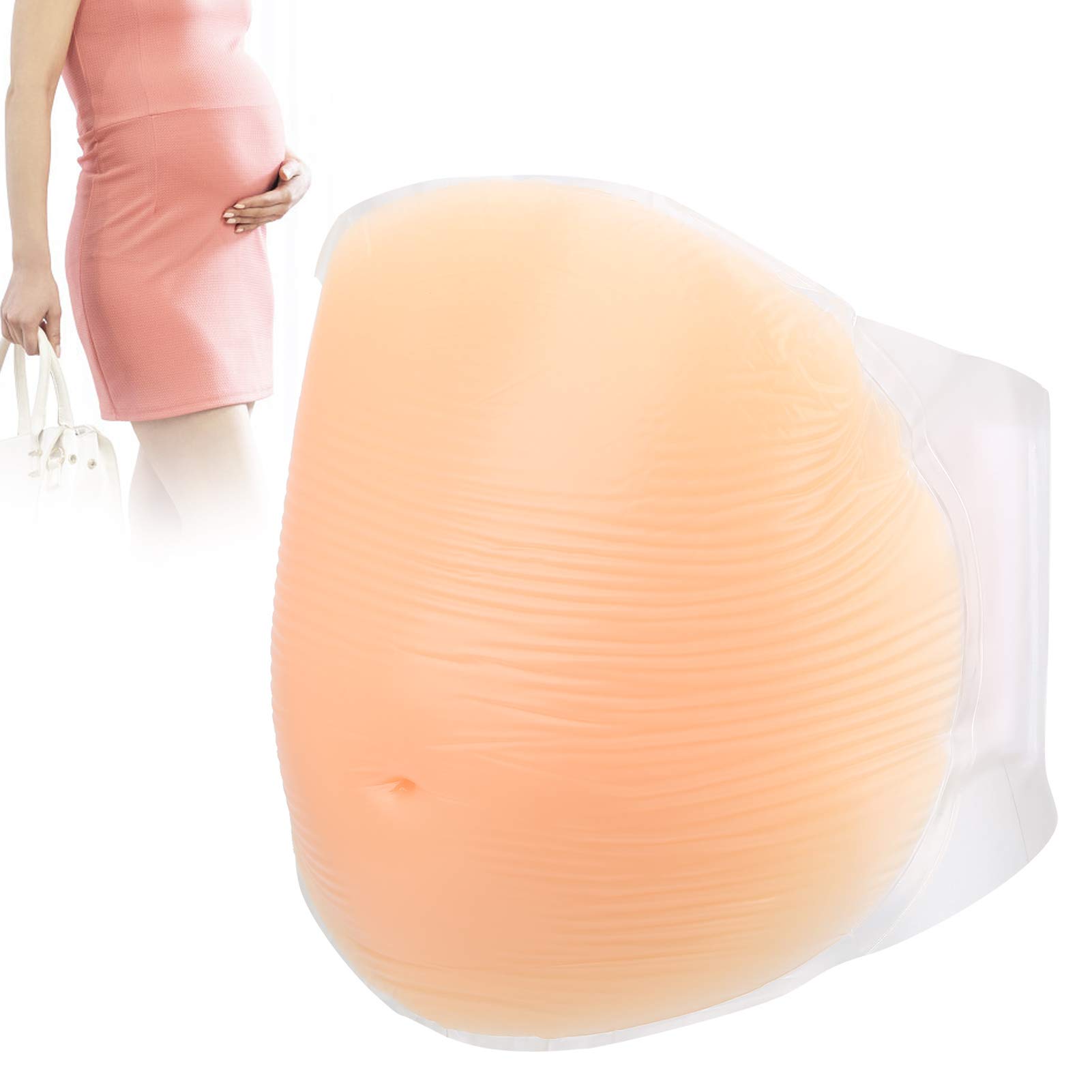Pomya Gefälschter Schwangerschaftsbauch Künstlicher Schwangerschaftsbauch Silikon Gefälschter Schwangerer Bauch Gefälschte Baby Schwangerschaft Falscher Bauch mit Riemen für Kostüme Cosplay(1#)