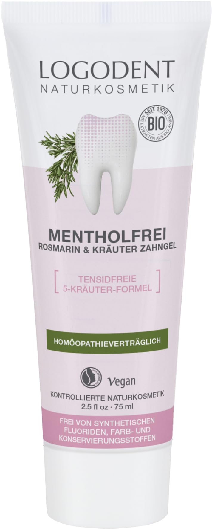 Logona MENTHOLFREI Rosmarin & Kräuter Zahngel (6 x 75 ml)