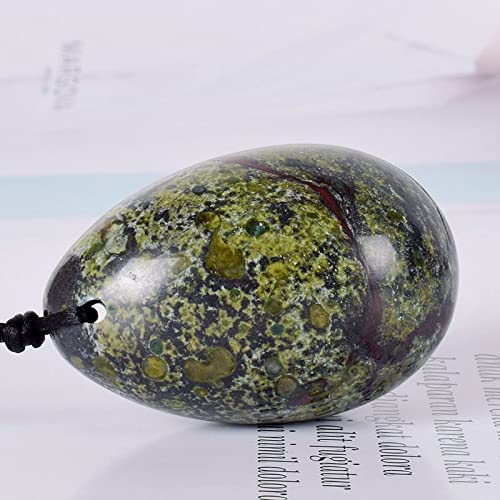 Jade Yoni Ei, natürlicher Mineralquarz, Drachenblutstein-Ei, Massageball, Kegel-Übung, 45 x 30 mm