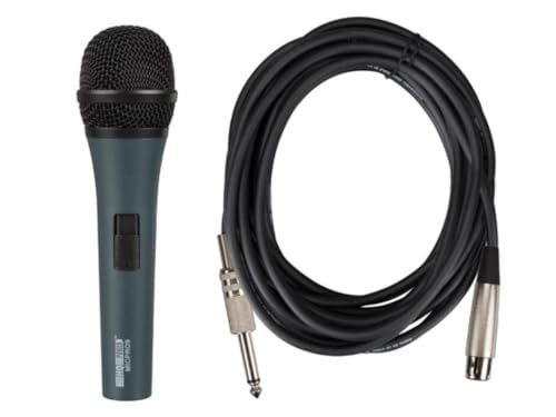 HQ-POWER - MICPRO9  Professionelles dynamisches Mikrofon mit Tragetasche – Schwarz 169057