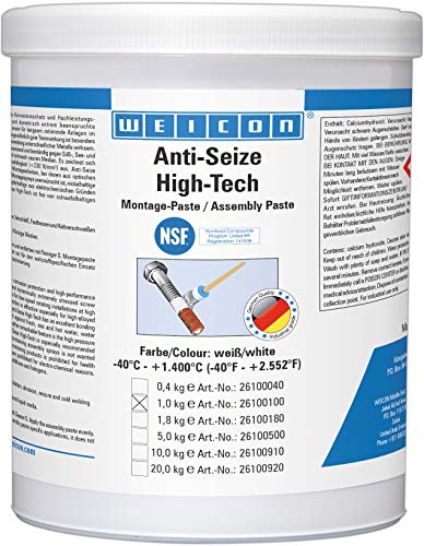 Weicon 26100100 Anti-Seize High-Tech Montagepaste 1 kg Korrosionsschutz metallfrei, 1,0kg