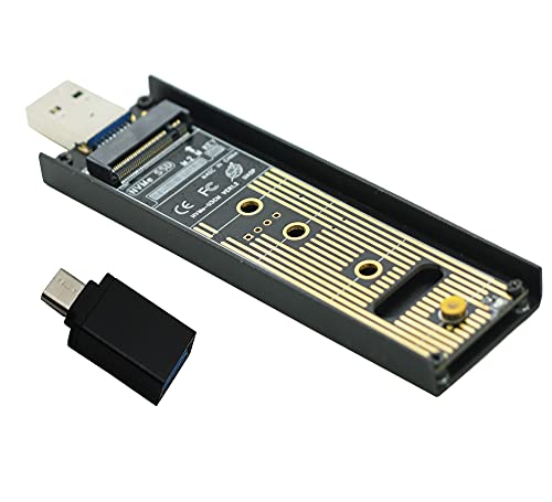 Nvme Gehäuse USB 3.0 M.2 (NGFF) Key M PCIe SSD Externe Hülle Box Reader, kompatibel mit Samsung 960 970 Evo