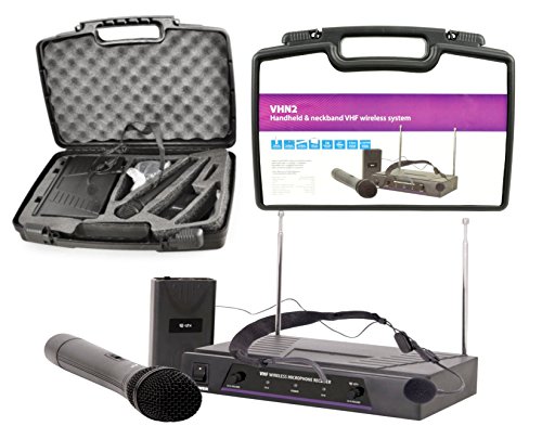 RadioMicrofoni QTX Wireless Kabellos 1 x Kopfbügelmikrofon + 1 Eiscreme-Mikrofon + 1 Empfänger + Koffer
