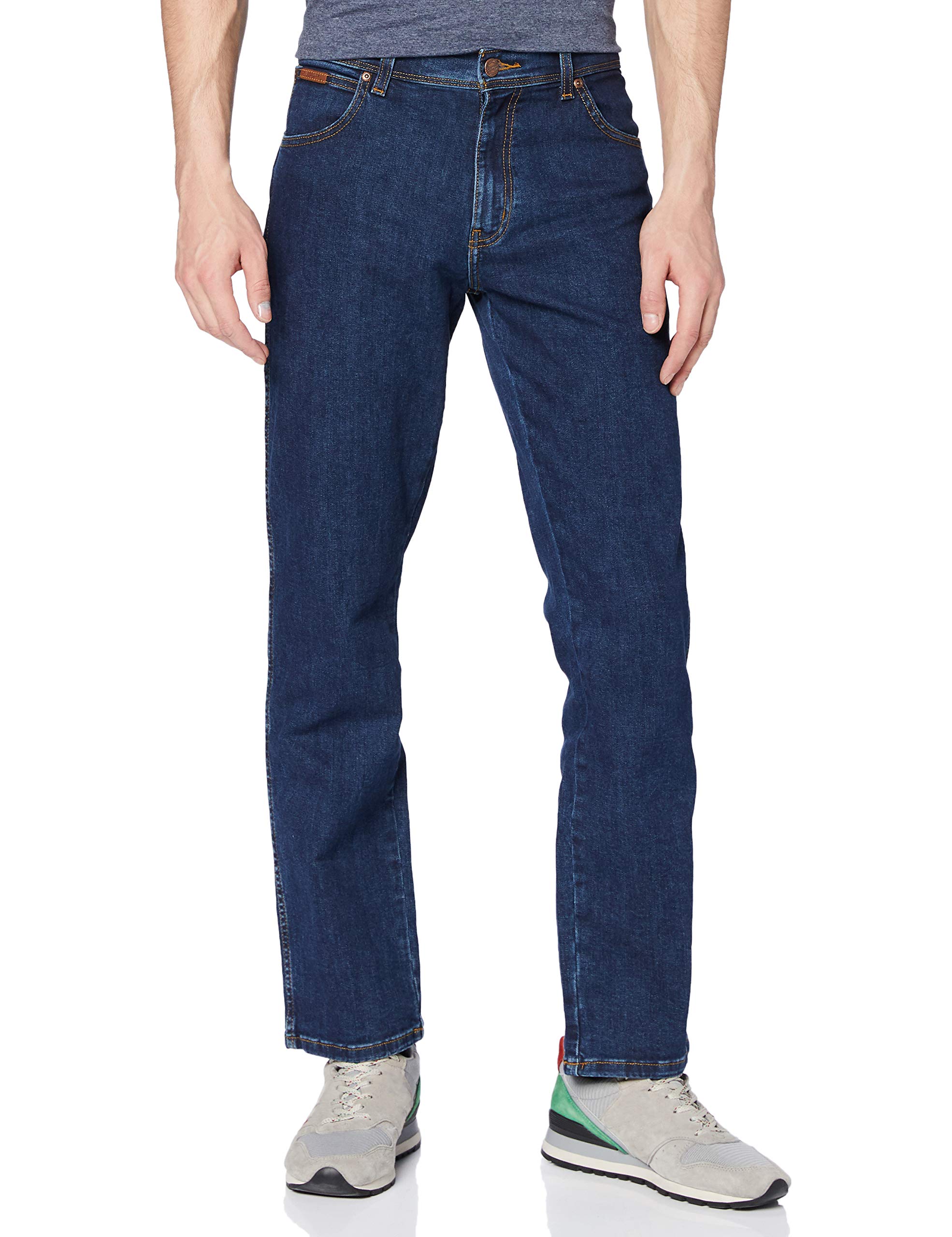 Wrangler Herren Texas Low Stretch Straight Jeans, Darkstone, 46W / 32L