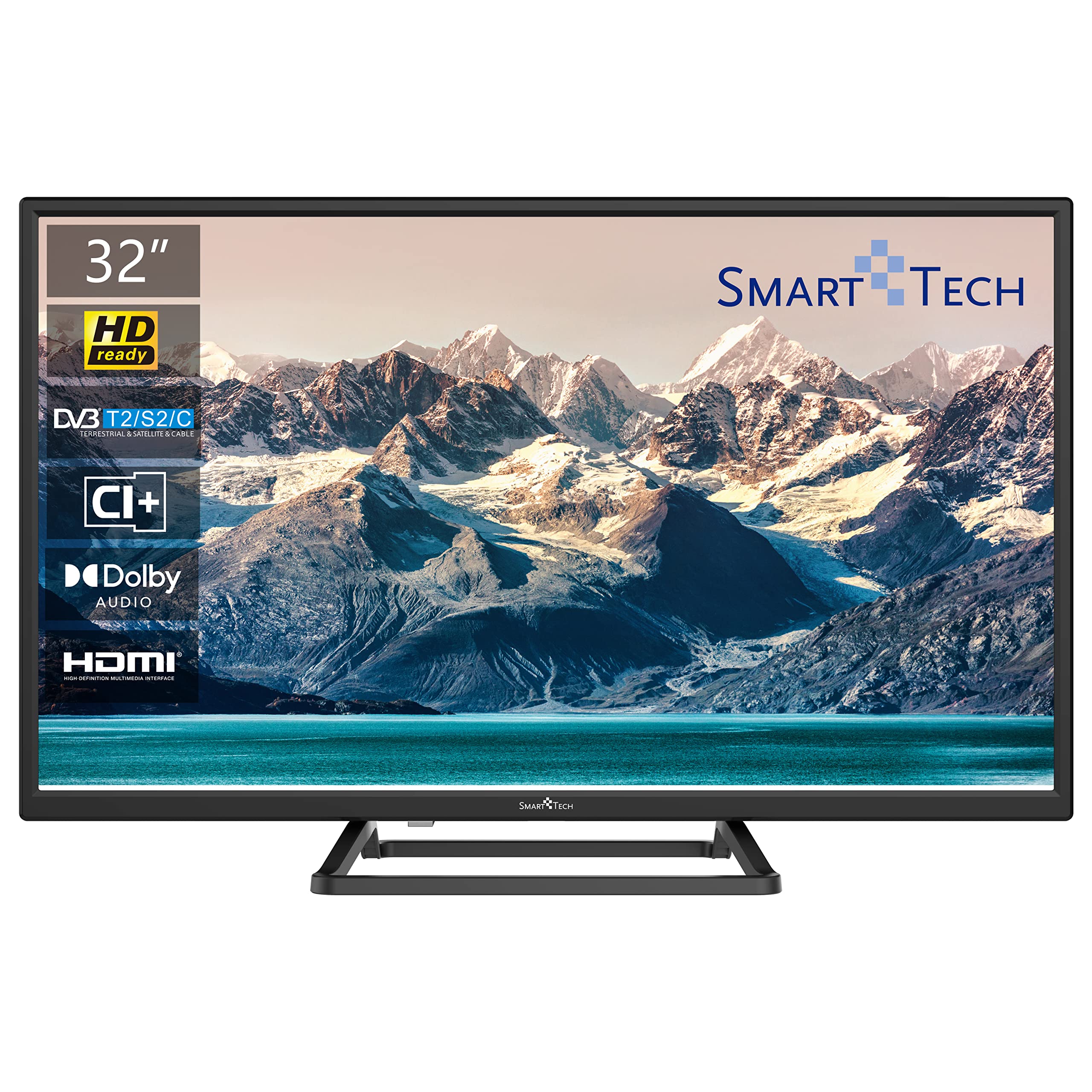 SMART TECH TV 32 Zoll HD Fernseher, DVB-T2/C/S2, Dolby Audio, Hotel Mode, 2023 [32HN10T3]