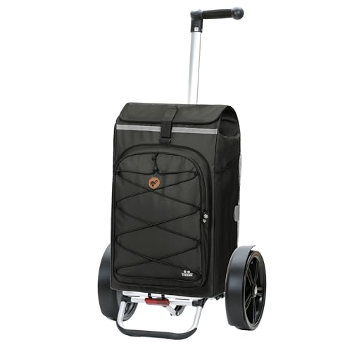 ANDERSEN Einkaufstrolley - Tura Shopper Fado 2.1 schwarz 74 L Einkaufswagen, Freizeit, Thermo, XXL, Aluminium, Griff ergonomisch, klappbar, Kugellagerad