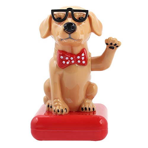 Entzückende Autodekoration,Solar-Hunde-Dekoration,Solarbetriebene Schaukel Waving Dog Adorable Home Decor Autozubehör Tisch Ornament(#1)