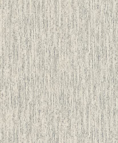 Rasch Tapeten 704211 aus der Kollektion Kalahari-Vliestapete in Weiß, Beige und Grau mit textiler Struktur-10,05m x 53cm (L x B) Tapete