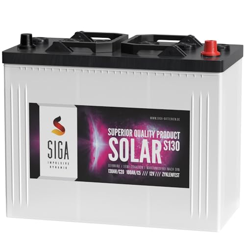 SIGA Solarbatterie 130Ah 12V Versorgungsbatterie Wohnmobil Mover Antriebs Batterie 120Ah 125Ah