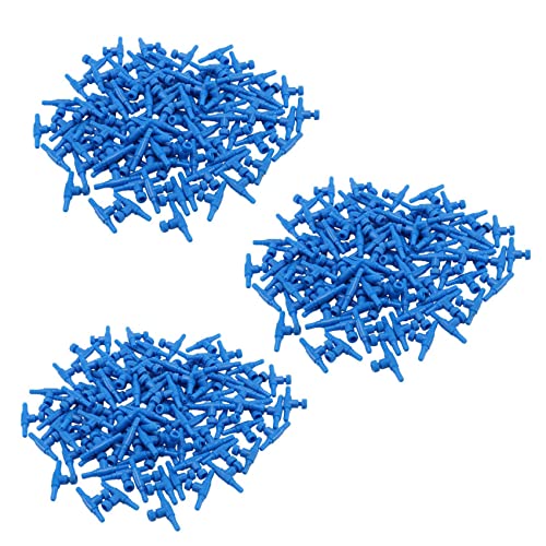 lascivious 300 StüCk Blau Plastic 2WegeAquariumAquariumLuftpumpenSteuerventil für 4mmLuftrohr