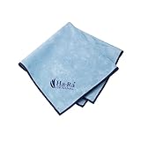 Ha-Ra Star-Tuch blau I Mikrofaser Tuch für die Oberflächen-Reinigung I Putztuch mit blauem Saum in 40 x 40 cm I Hochleistungs-Mikrofaser I hohe Reinigungskraft & trocknet streifenfrei