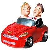 Spardose Brautpaar - Mr. & Mrs. im Cabrio mit Pfropfen
