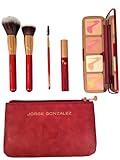 JORGE GONZALEZ Beauty Set, Highlighter Palette + Make-up Pinsel + Mascara + Tasche