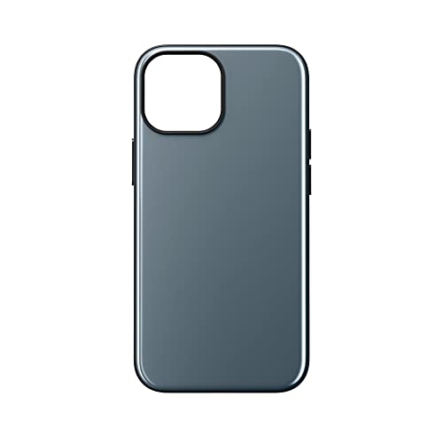 NOMAD Sport Case für iPhone 13 Mini | Hülle mit MagSafe und TPE-Bumper | NFC integriert für Digitale Visitenkarten | aus Polycarbonat | blau