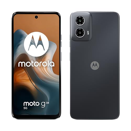 Motorola moto g34 Smartphone (16.6 cm HD+ Display, 50 MP Kamera, 4/128 GB, 5000 mAh Akku, Android 14) Charcoal Black