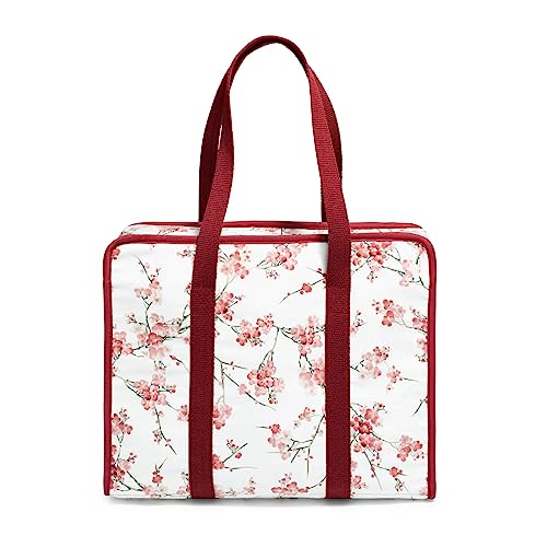 Prym 1 612059 All in One Handtasche, Kirschblütennostalgie, 34 x 26 x 9,5 cm, weiß, Einheitsgröße