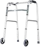 HHUARI Senioren und Erwachsene Medizinische Rollhilfe Faltbare Gehhilfe mit Rädern Mobilitätshilfe Gehhilfen Höhenverstellbare Gehhilfen Leichter Gehrahmen für Senioren The New