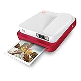 KODAK Smile Classic Sofortbilddigitalkamera + Bluetooth (Rot), 16MP, 35 Drucke/Aufladung – Starter-Pack 3,5 x 4,25 Zoll Zink-Papier, Sticker-Frames-Edition