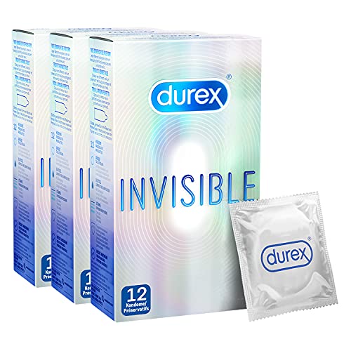 Durex Invisible Kondome, 3 x 12 Stück (36 Kondome)