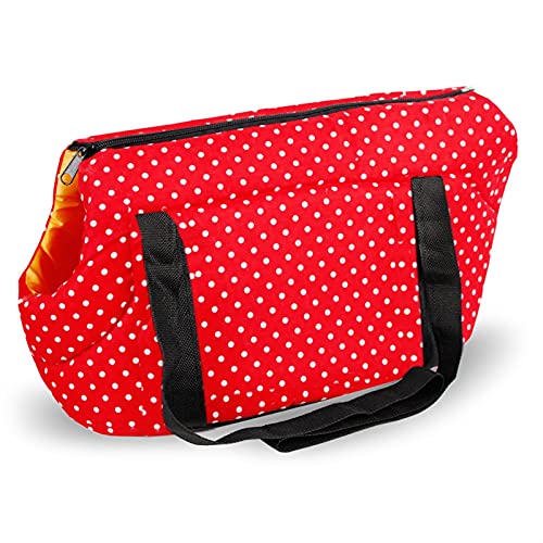 DALIZHAI777 Hundetasche Luxus-tragbare Haustierhund-Taschen-Tasche for Reisen/Sport/Reiten // Wander- / Haustierenträger for den Außenbereich Katzenrucksack/Transportbox (Color : Red, Size : Large)