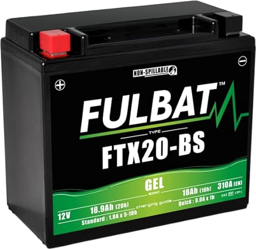Batterie ftx20-bs fulbat 12v18ah lg175 l87 h155 (gel - sans entretien) - activee usine