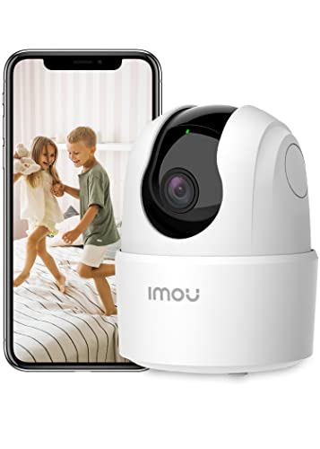 Imou 4MP WLAN IP Kamera Überwachungskamera Innen mit Personenerkennung, Bewegungsverfolgung mit Sirene, Zwei Wege Audio, 360 Grad Schwenkbare, 2,4G Haustier Kamera für Baby Hunde, Kompatibel mit Alexa