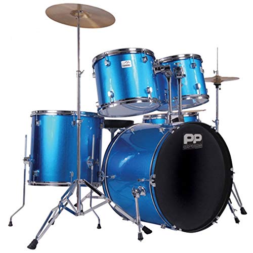 Performance Percussion 5-teiliges Schlagzeug Set, blau