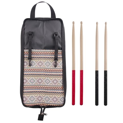 Tragbare Drumstick Hängetasche Drumstick Aufbewahrungstasche Mit 5A Drumstick Percussion Stick Halter Mallets Tasche Tragbare Drumstick Case Hängetasche