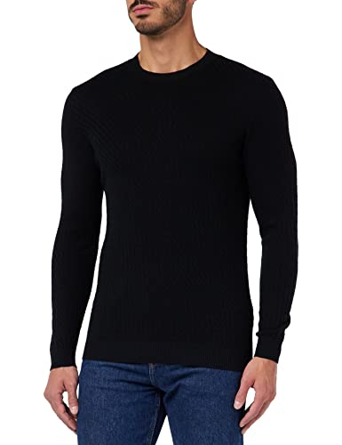 Sisley Men's L/S 1098S101D Sweater, Black 903, S