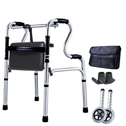 Gehhilfen für Senioren mit Sitzklapprahmen für Erwachsene, Mobilitäts-Gehhilfen, schmale Gehhilfen für ältere Menschen, Gehhilfen mit Behinderung, B Star of Light