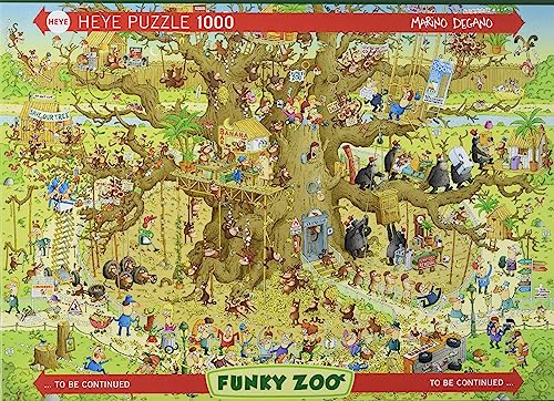 HEYE 29833 Monkey Habitat Standard 1000 Teile, Marino Degano, Funky Zoo, Brown