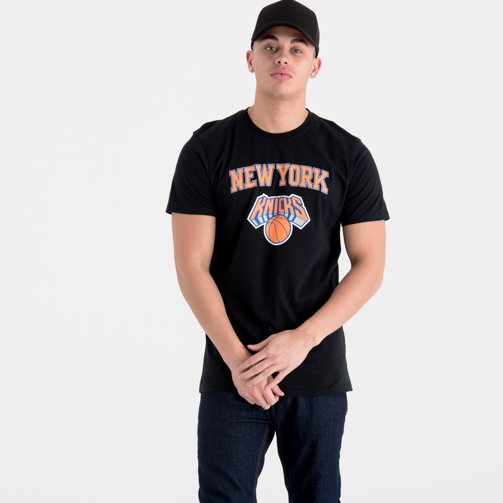 New Era - NBA New York Knicks Team Logo T-Shirt - Schwarz