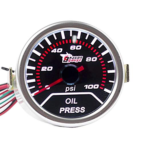 E Support™ 2" 52mm LED Auto Öldruck Anzeige Oil Pressure Anzeige Instrument Gauge Meter
