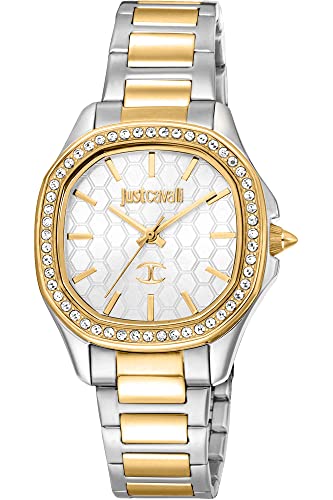 Just Cavalli Damen Analog Quarz Uhr mit Edelstahl Armband JC1L263M0085