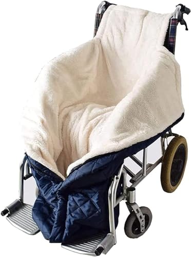 Rollstuhl-Kuscheldecke für Erwachsene, winddichter Winter-Rollstuhlwärmerbezug, Rollstuhl-Kuscheldecke mit Reißverschluss, Rollstuhl-Decke, Winter-Bein-Fuß-Rücken-Wärmetasche für Patienten, älter
