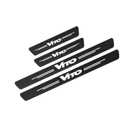 4 Stück Einstiegsleisten & Türschweller, für Mercedes Benz VITO Carbon Fiber Schutzleiste AntiKratz rutschfeste Abnutzungs Auto Styling Zubehör