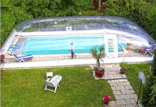 Komplettes Set Aus Transparenter Rechteckiger Aufblasbarer Abdeckung Für Den Außenbereich/Transparenter Wasserdichter PVC-Schwimmbadkuppelabdeckung,6 * 3 * 3m