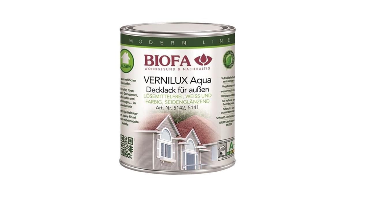 Biofa 5142 Vernilux Decklack auf Wasserbasis weiß für außen 1 l