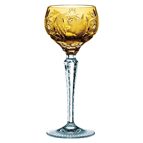 Spiegelau & Nachtmann, Weinglas mit Schliffdekoration, Kristallglas, 230 ml, Traube, 0035949-0, Bernstein, Gelb/Braun