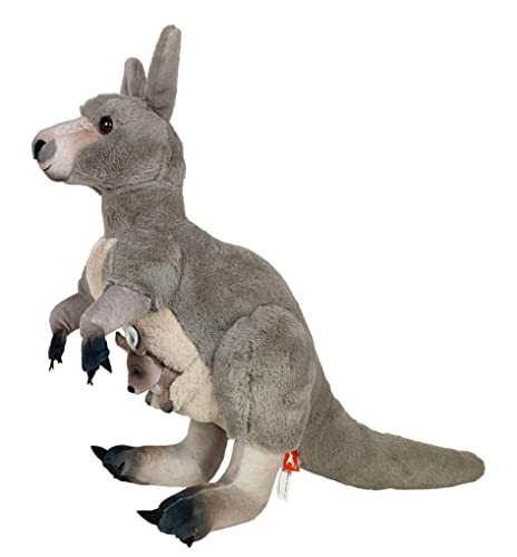 Wild Republic Artist Collection Känguru, Geschenk für Kinder, 38 cm, Plüschtier, Füllmaterial besteht aus versponnenen recycelten Wasserflaschen