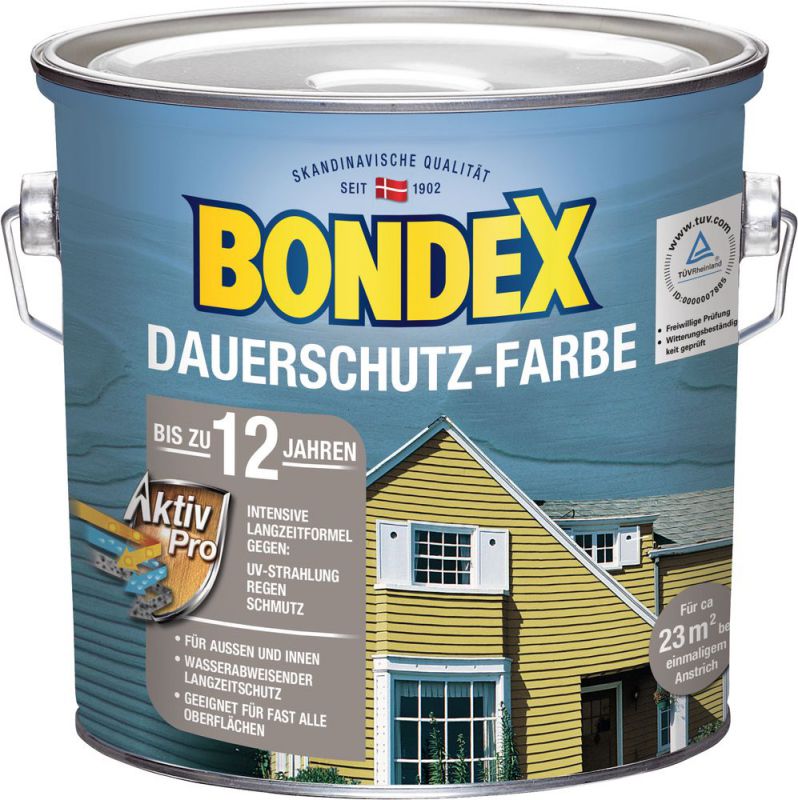 Bondex dauerschutz-holzfarbe taubenblau 2,50 l - 329879