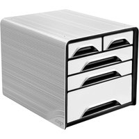 CEP Schubladenbox Smoove CLASSIC, 5 Schübe, weiß / schwarz