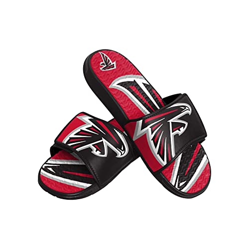 Foco Atlanta Falcons NFL Colorblock Big Logo Gel Slide Black red Badelatschen Hausschuhe - M