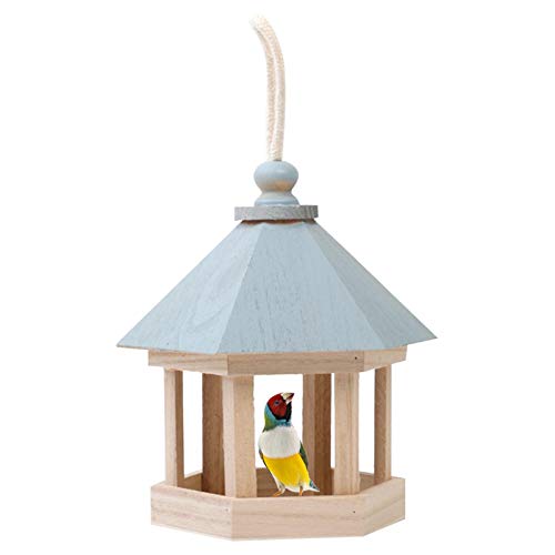 cypressen Vogelhaus zum Aufhängen von Vögeln aus Naturholz für Garten & Balkon, Vogelhaus zum Aufhängen im Garten oder auf dem Balkon