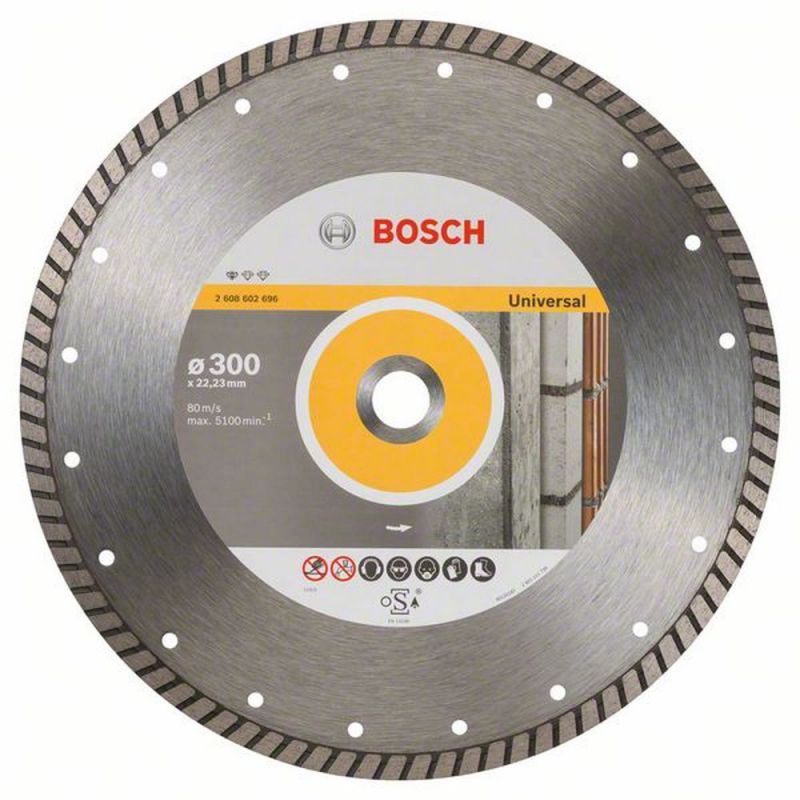 Bosch Diamanttrennscheibe Standard for Universal Turbo, 300 x 22,23 x 3 x 10 mm 2608602696