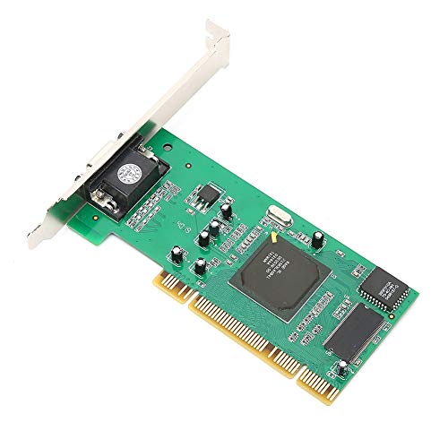 Goshyda Grafikkarte VGA PCI 8MB 32Bit, Desktop-Computerzubehör, Multi-Display für ATI Rage XL, VOD-Song-System