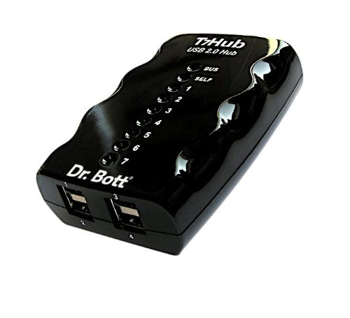 Dr. Bott® T7Hub 2.0 Schwarz, 7-Port USB2 Hub, 230 V Euro